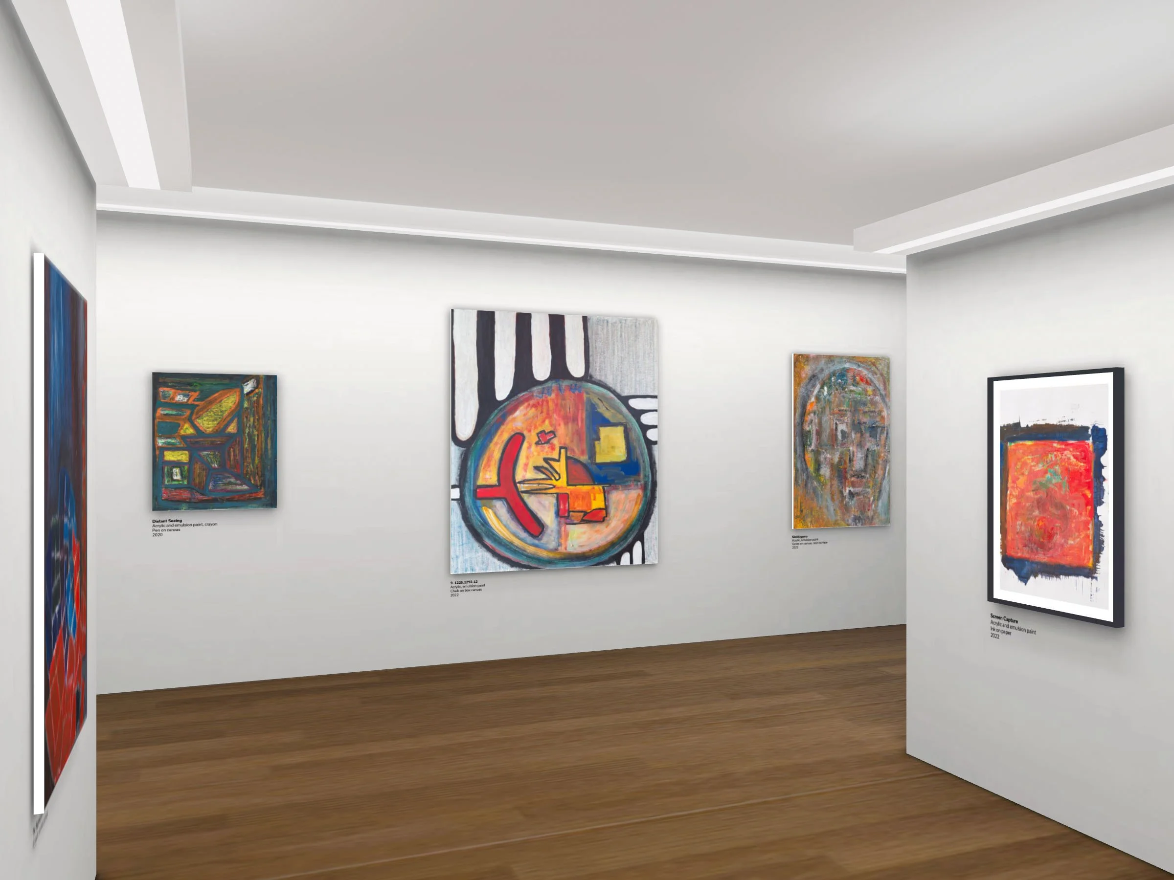 1+9+8+4=22 Michael Hill Art 3D Virtual Exhibition, Virtual Gallery View © Michael Hill, Courtesy: Michael Hill and V21 Artspace