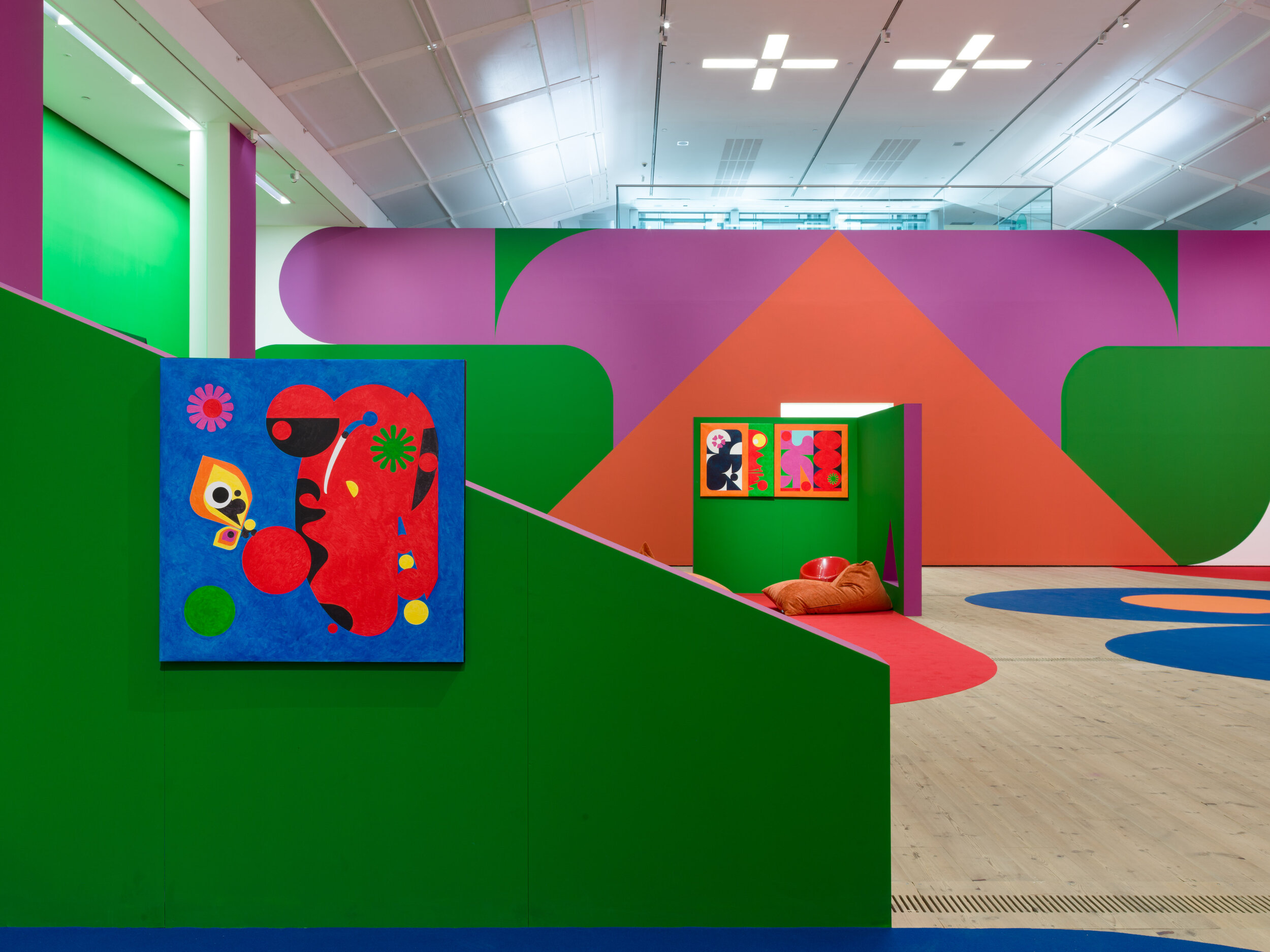 Ad Minoliti : Biosfera Peluche / Biosphere Plush BALTIC Centre for Contemporary Art Installation View Photo: V21 Artspace © Ad Minoliti, Courtesy: BALTIC Virtual Exhibition | Virtual Gallery