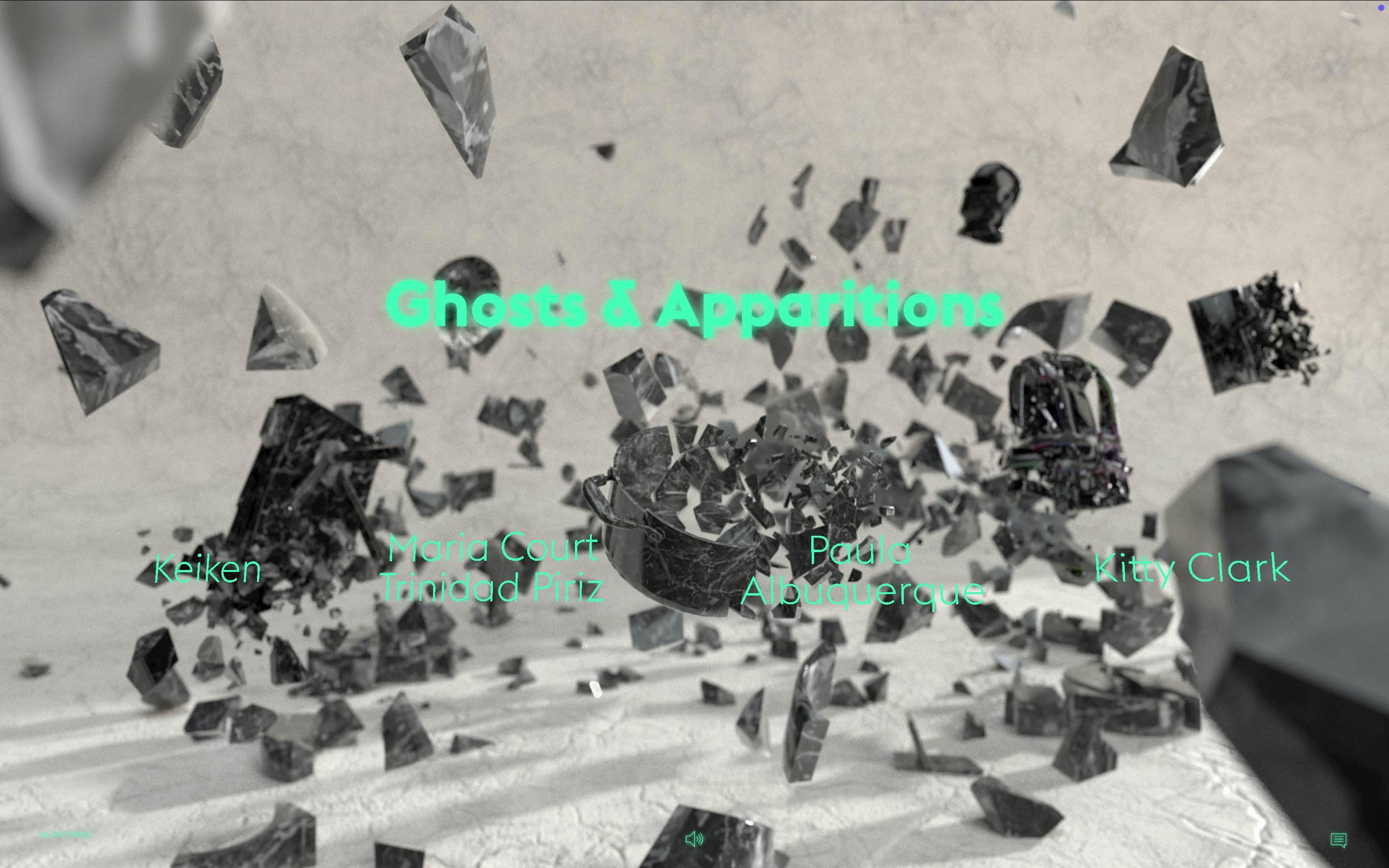 Ghosts and Apparitions · website screenshot