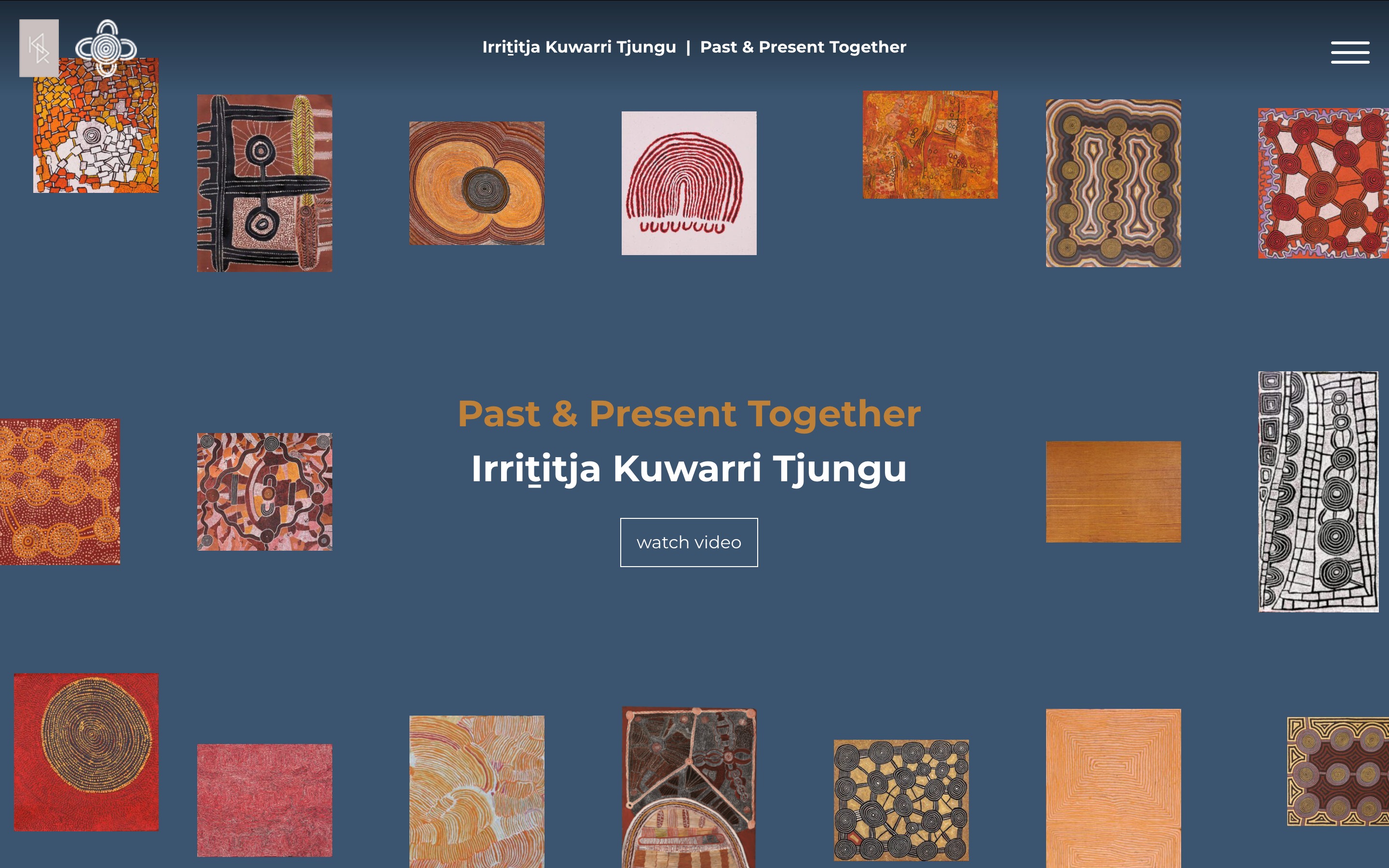 Papunya Tula exhibition website · Kluge-Ruhe Aboriginal Art Collection. Site design by Urban Fugitive for V21 Artspace.